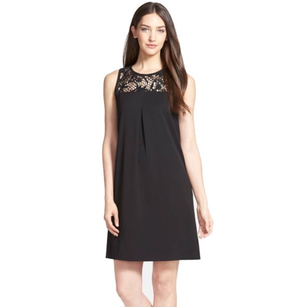 Classiques Entier Lace Yoke A-Line Shift Dress 2 - Picture 2 of 11